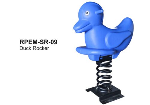 Duck Rocker for Kids Ages 2-6 Years Old Toddler Balance and Coordination Toy with Spring Base and Ergonomic Seat RPEM-SR-09