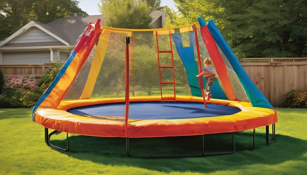 safe outdoor trampoline fun
