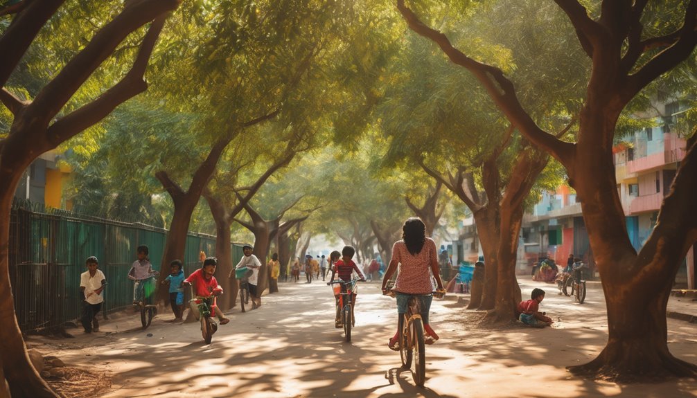 shaded corridors boost daily play