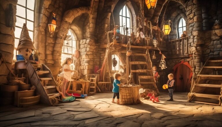 Creative Play: Themed Environments Like Castles and Pirate Ships for Kids.