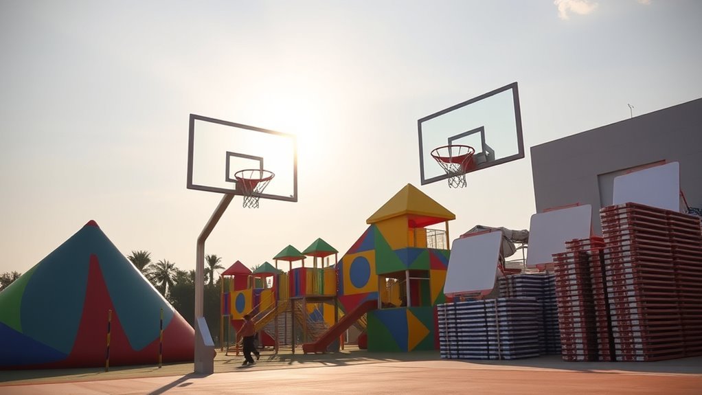 basketball posts boards training