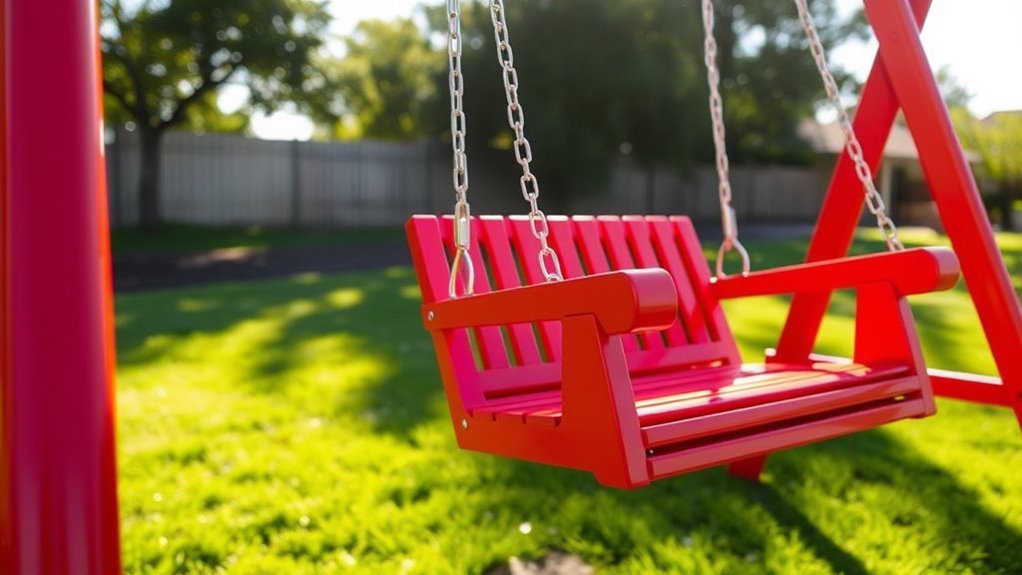 children swing installation safety