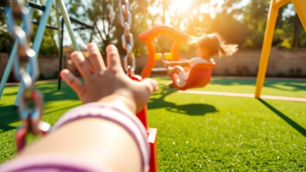 children swing safety installation