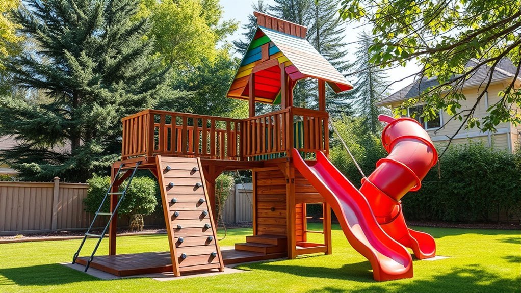 commercial grade backyard play sets with durable materials