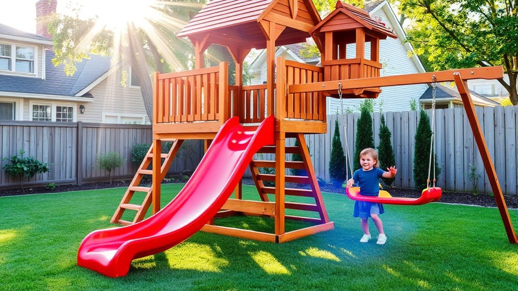 custom residential backyard play sets