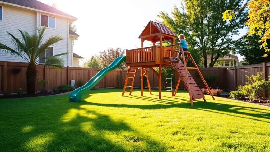 custom residential backyard play sets