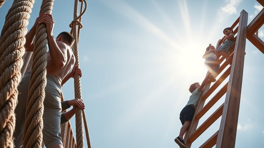 different muscle development