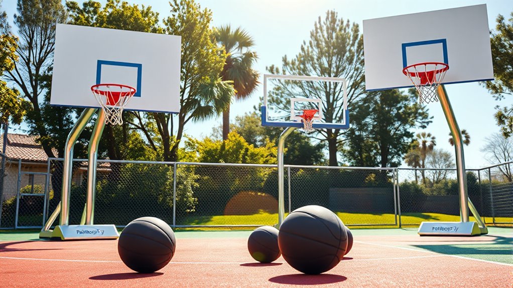 durable basketball post backboard