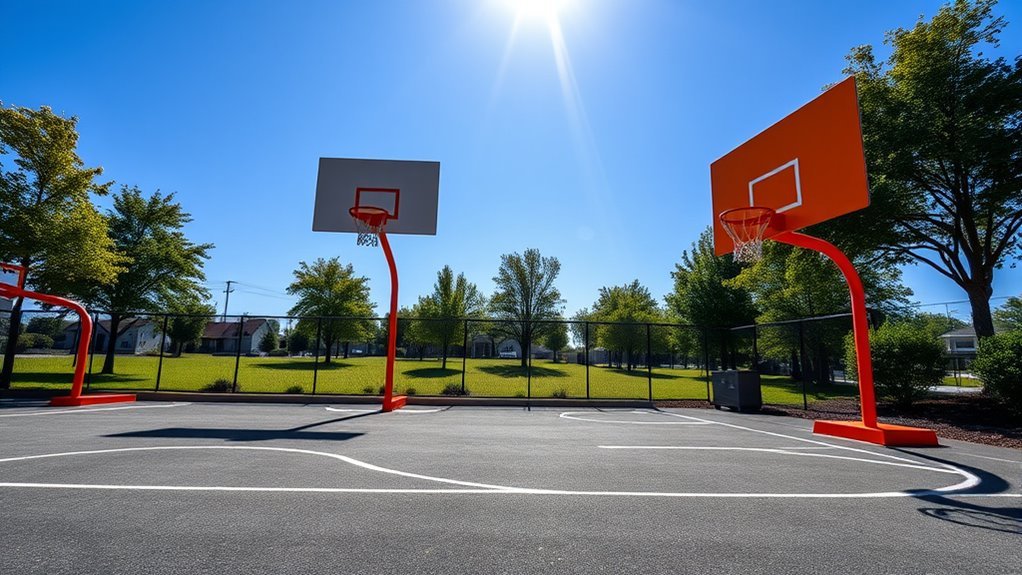 durable basketball posts and boards