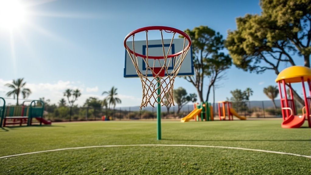 durable basketball posts backboards
