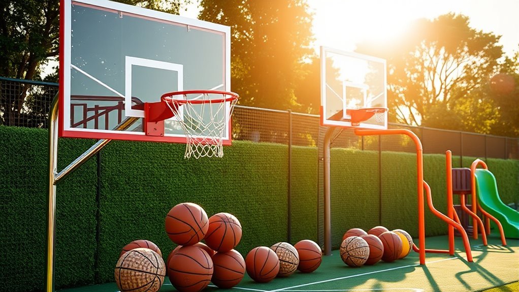 durable basketball posts boards