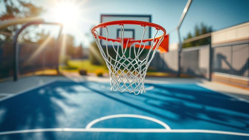 durable reinforced basketball posts