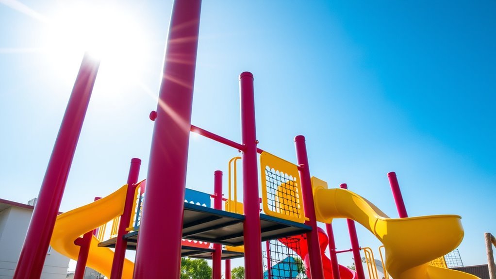 durable steel playground posts