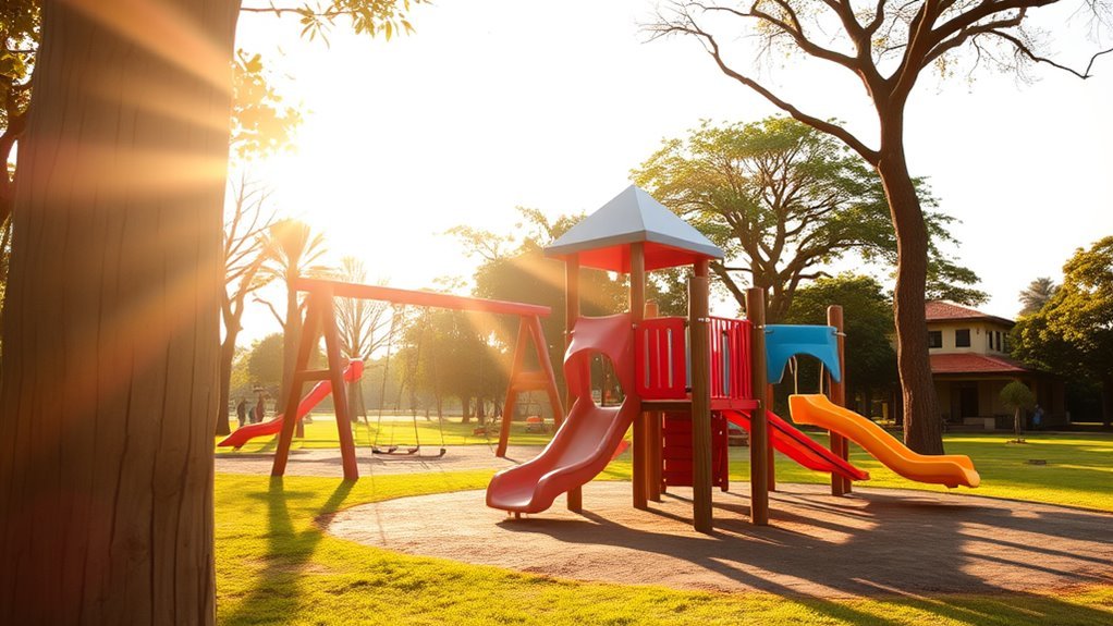 durable steel playground posts