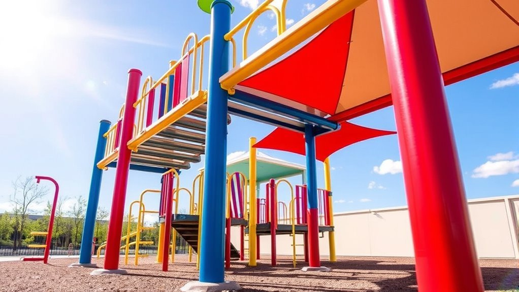 durable steel playground structure