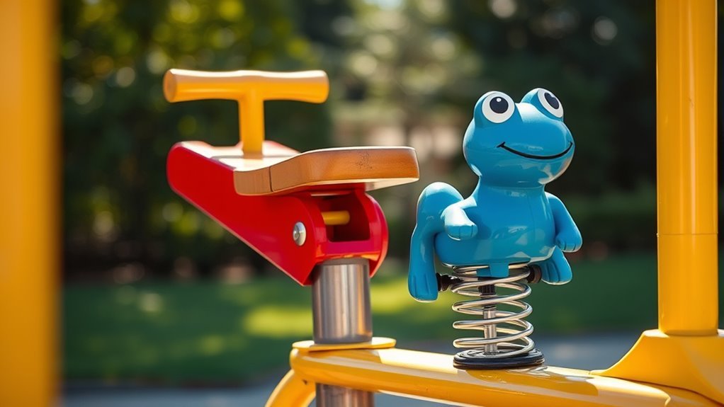 dynamic seesaw spring rider engagement