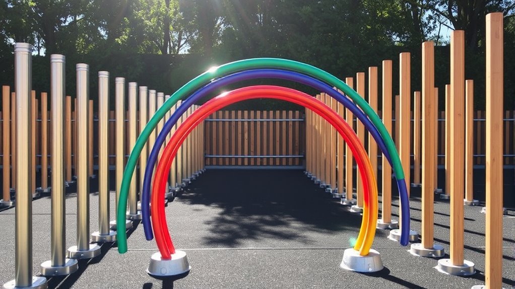 robust playground poles and posts