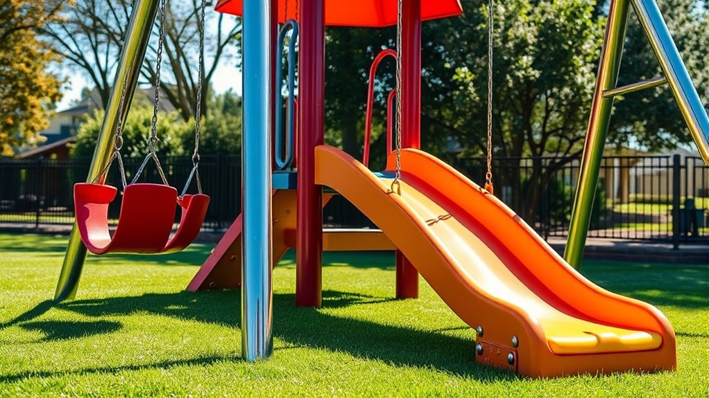 safe playground swing installation