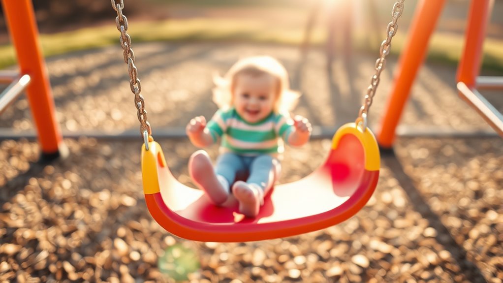 secure balanced developmental swing installations