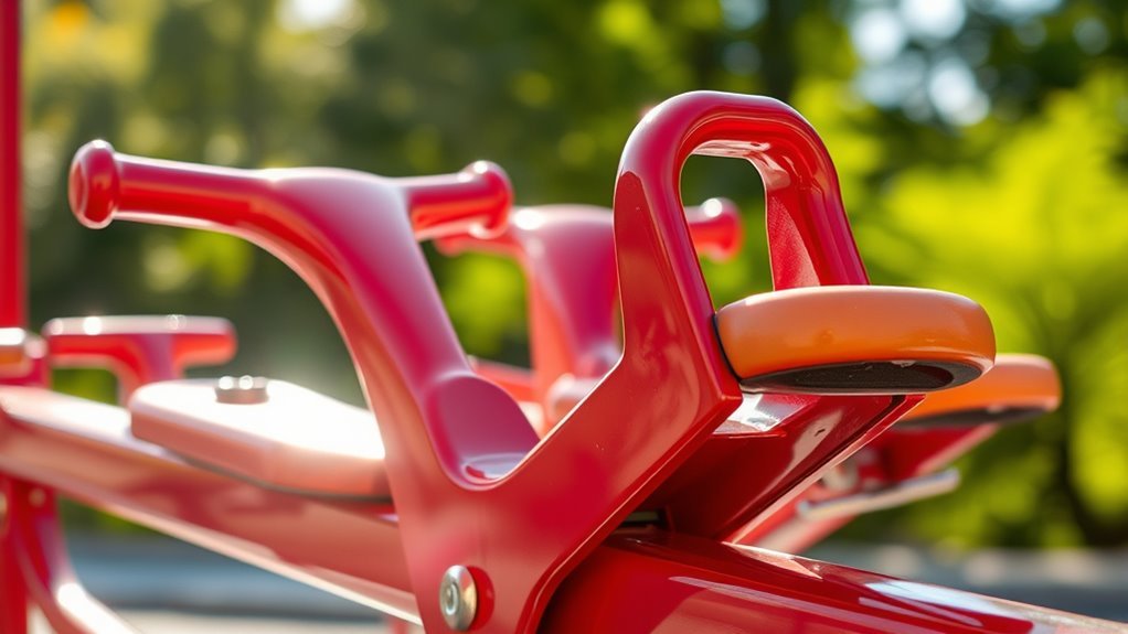 seesaws and spring riders enhance play