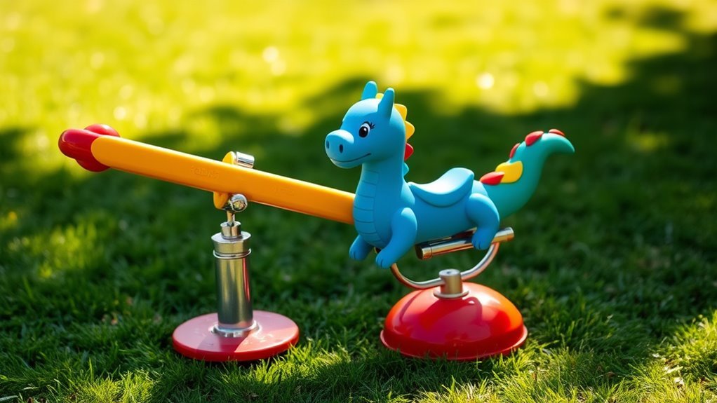 seesaws and spring riders