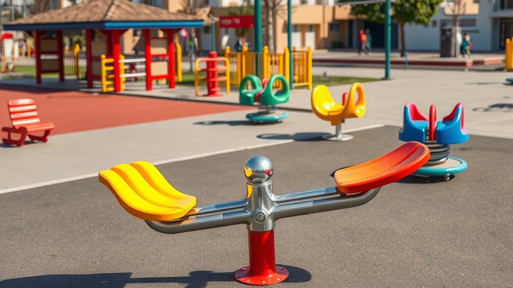 seesaws spring riders safety friendly installation