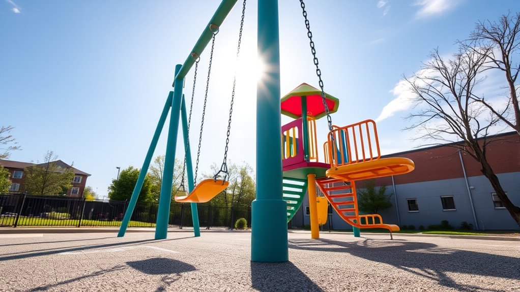 sturdy durable playground poles