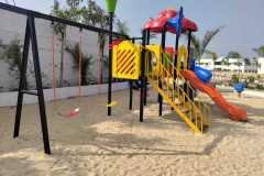 Transform your empty space into a fun zone! At Rainbow Play, we manufacture world-class, durable, and safe outdoor play equipment in Bangalore. Whether it's for a school, apartment complex, or public park, our ISO-certified designs are built to last.