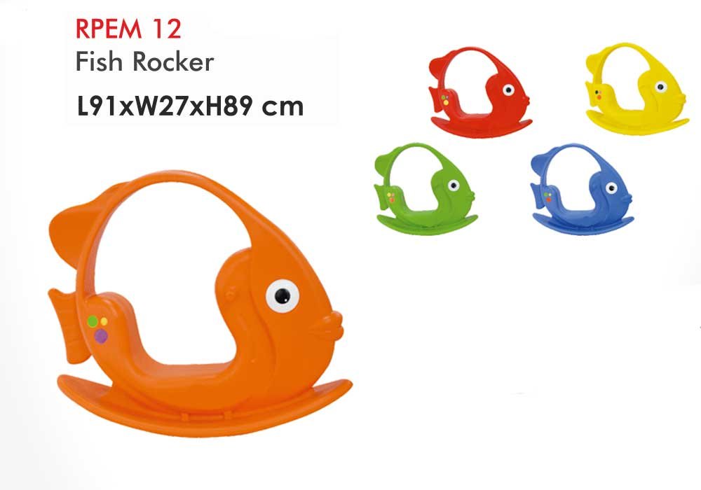 Fish Shaped Rocker for Kids Indoor Outdoor Play...