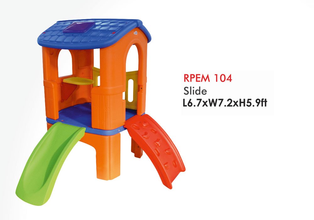 Multi Activity Playhouse for Kids with Slide an...