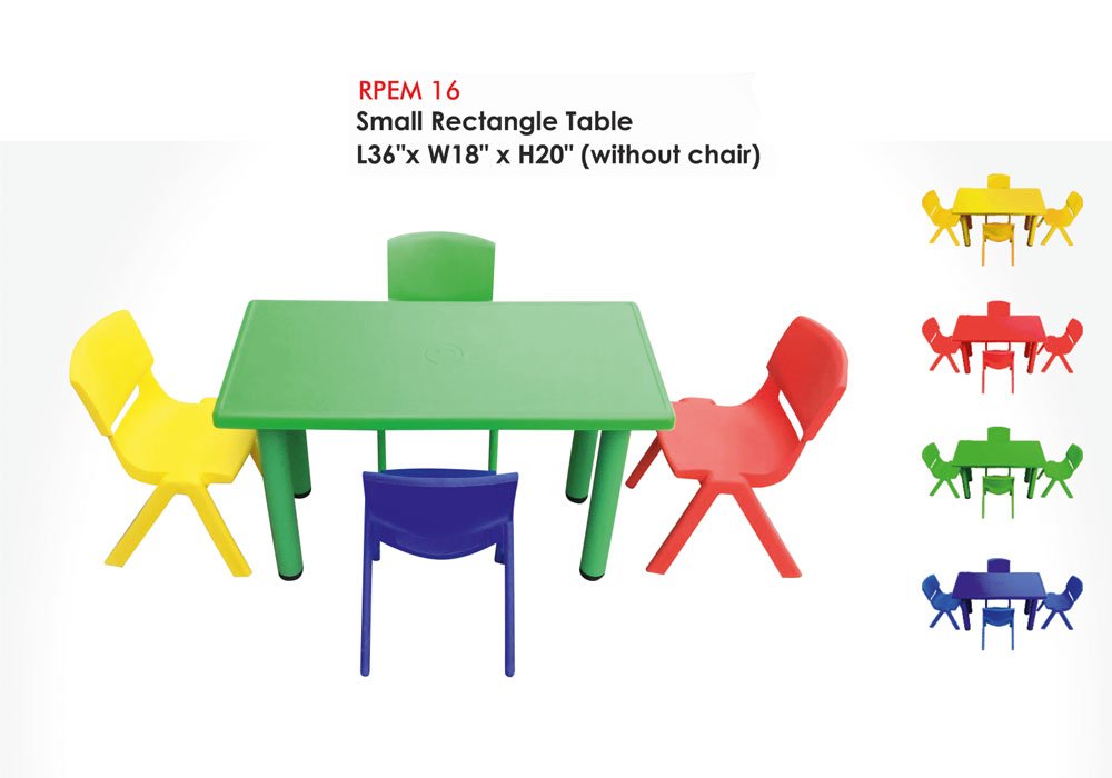 Kids Rectangular Table for Group Learning and C...