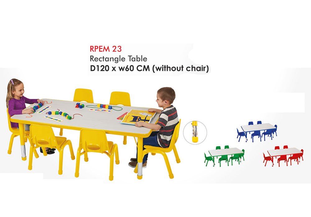 Adjustable Rectangular Kids Table for Arts Craf...