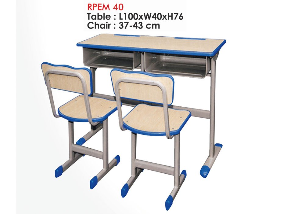 Dual Student Desk with Storage for Classroom Le...