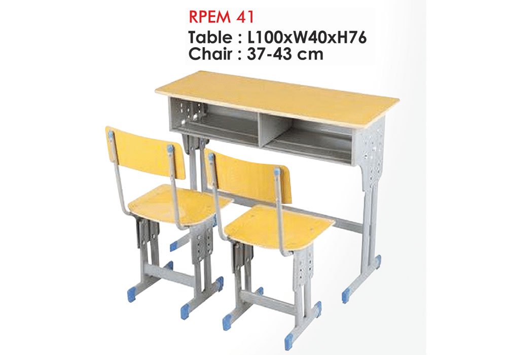 Dual Desk Setup for Classroom with Ergonomic De...