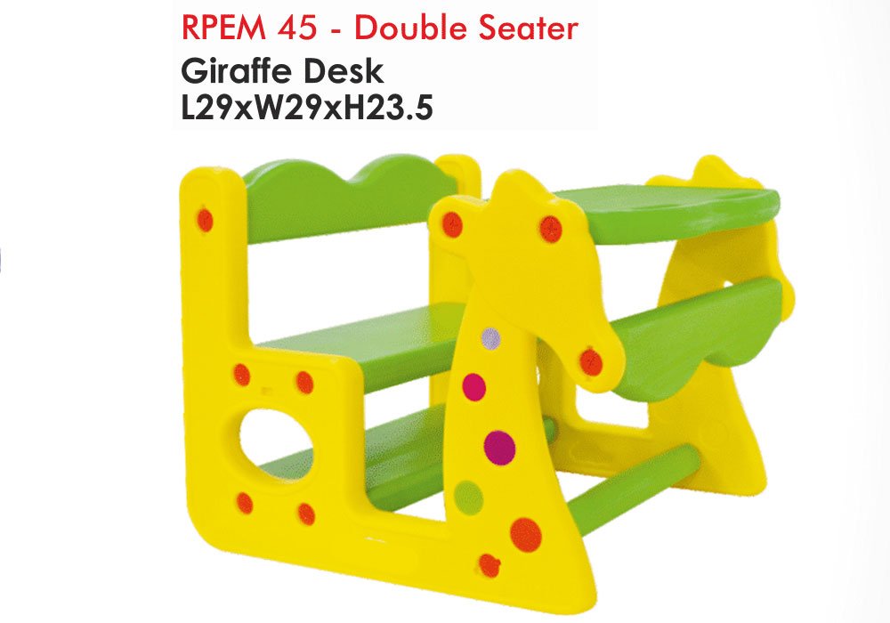 Giraffe Themed Double Seater Desk for Preschool...