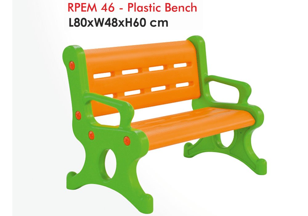 Vibrant Green and Orange Kids Bench Weather Res...