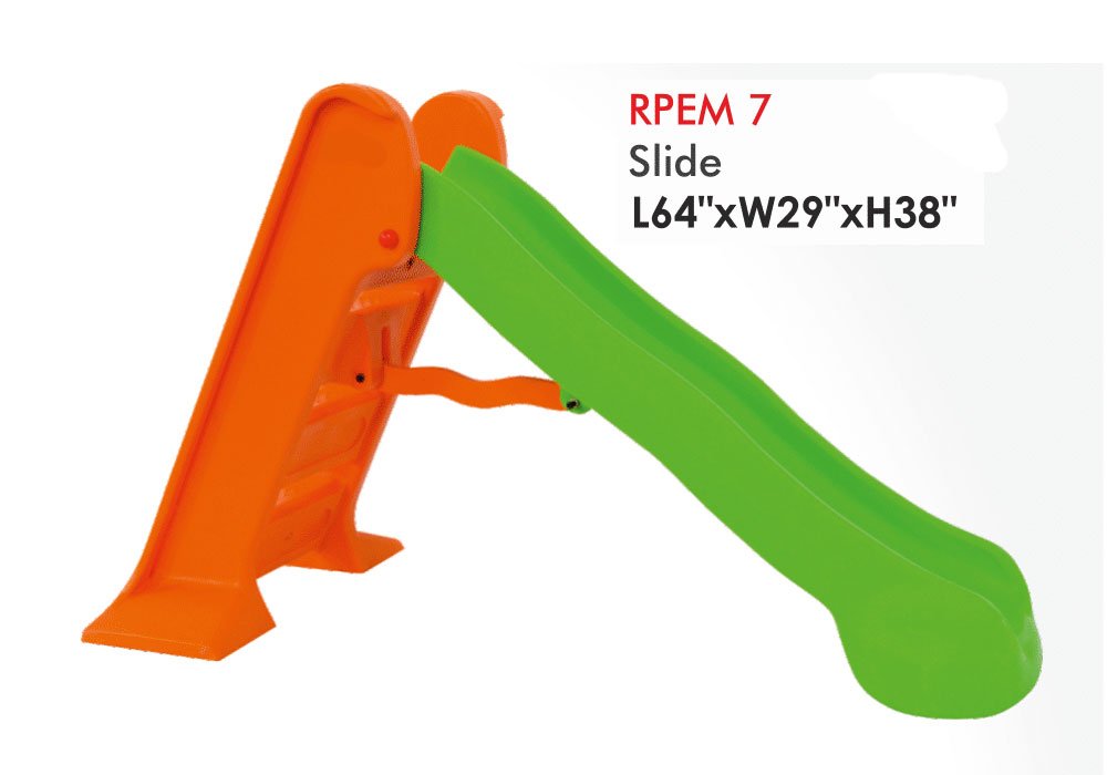 Toddler Play Slide Orange Green Color UV Resist...
