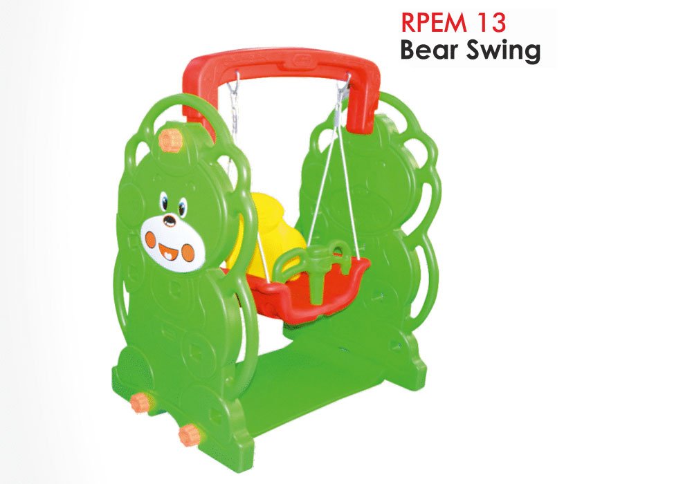 Bear Themed Toddler Swing for Indoor Play Areas...