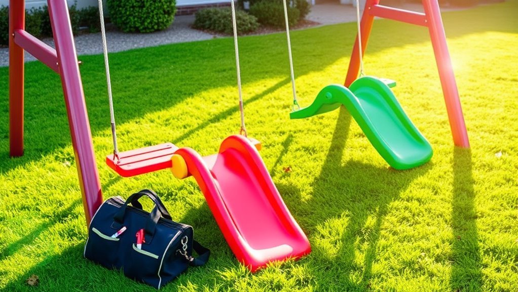 children swing safety installation