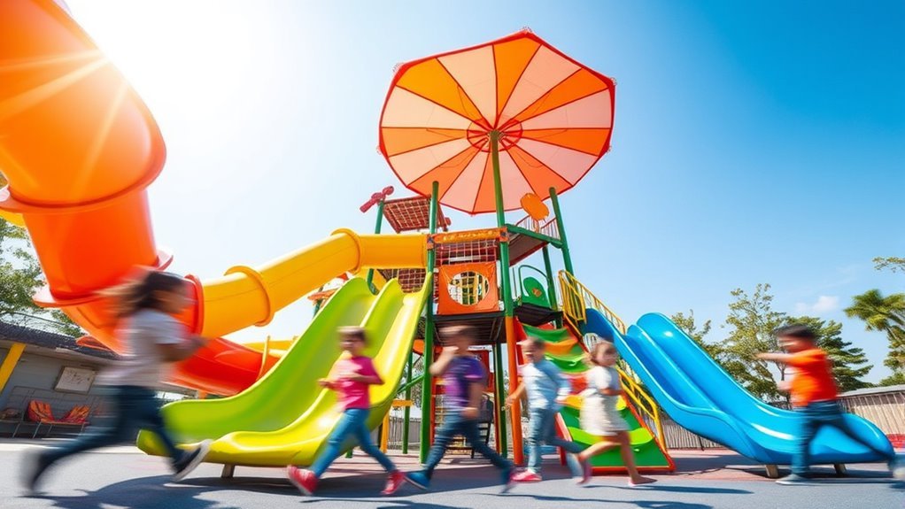 integrated durable play structures