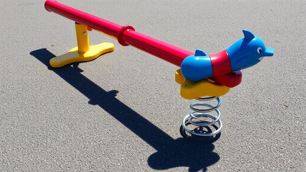 playground swings and spring riders