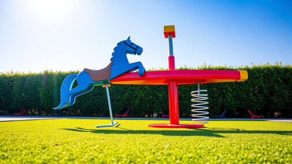 seesaws and spring riders
