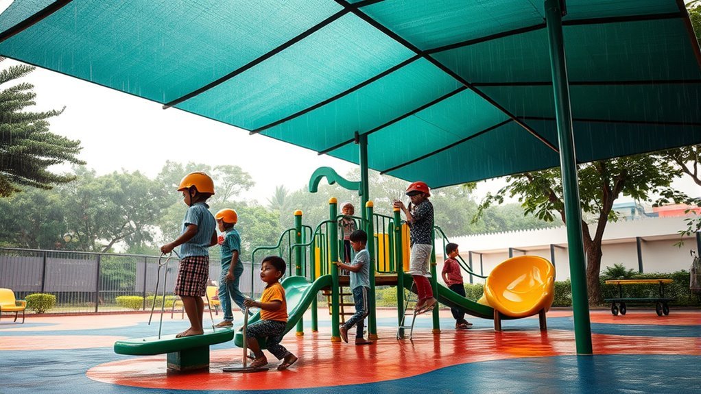 all weather play ensures safety