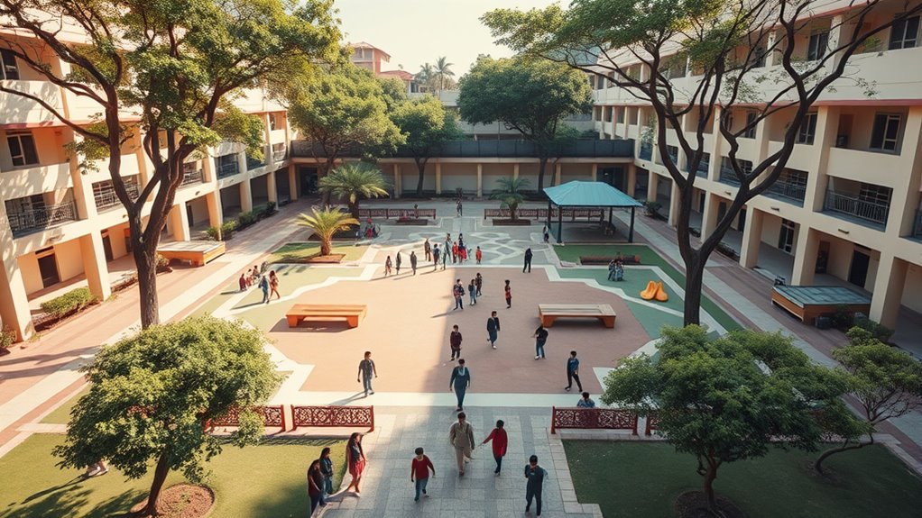 zone based campus play areas optimize flow