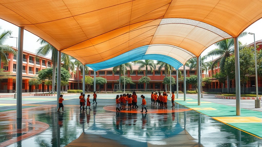 shade and rain protection for bangalore schools
