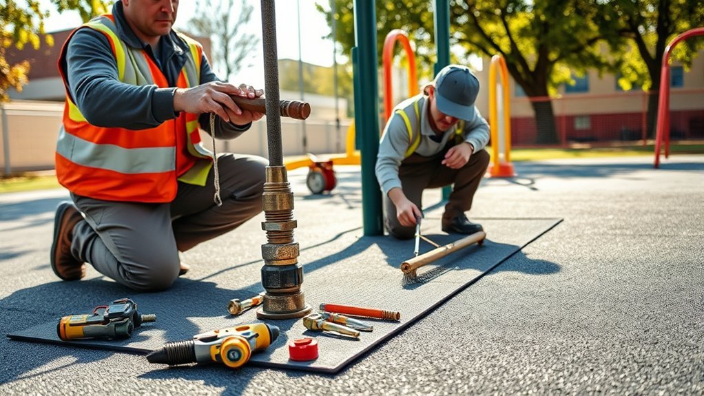 regular surface inspection and timely repairs